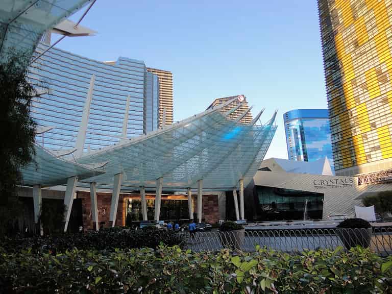 ARIA hotel exterior on the Las Vegas Strip