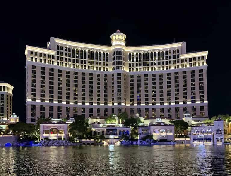 Bellagio hotel exterior on the Las Vegas Strip