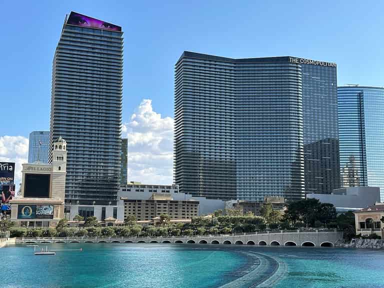 The Cosmopolitan hotel exterior on the Las Vegas Strip