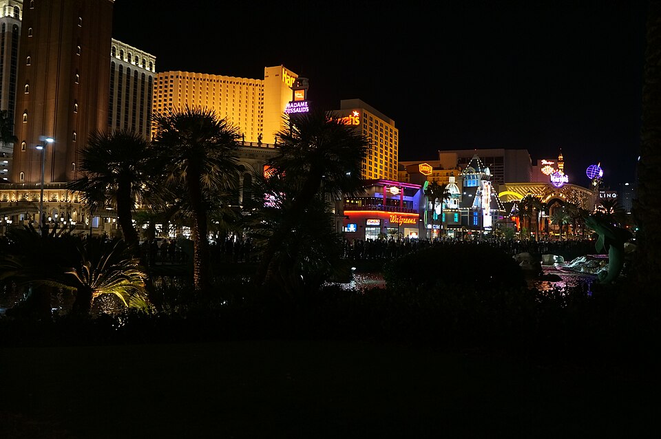 Harrah’s Las Vegas hotel exterior on the Las Vegas Strip
