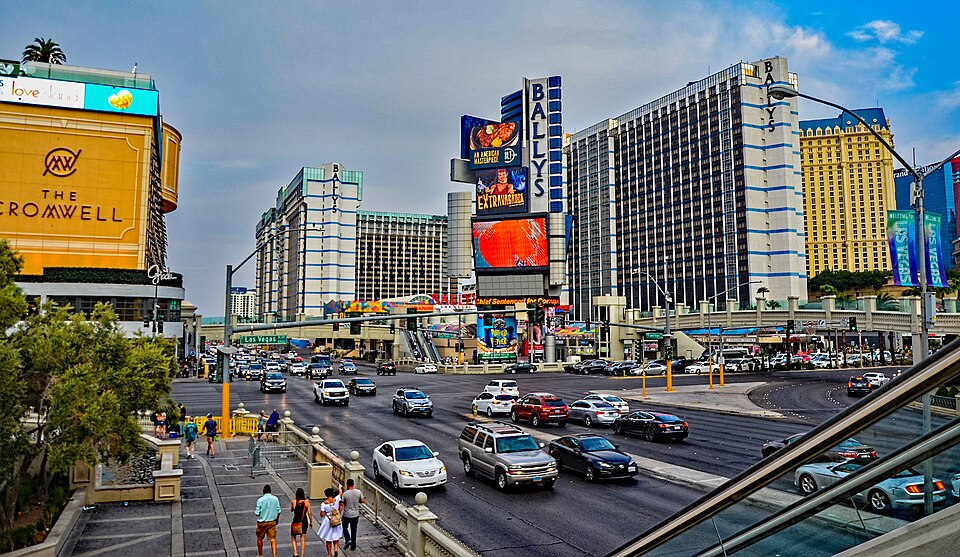 Horseshoe Las Vegas hotel exterior on the Las Vegas Strip