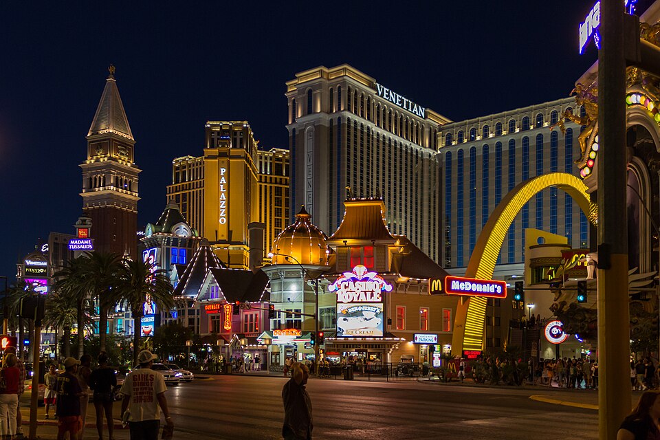 The Venetian hotel exterior on the Las Vegas Strip