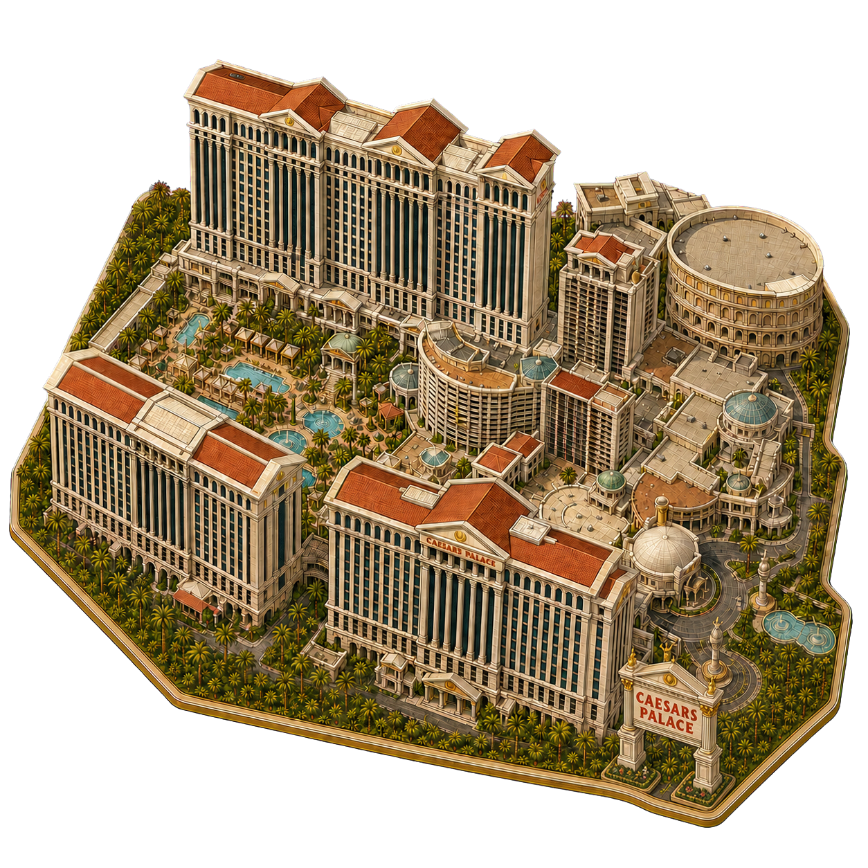 Illustration of Caesars Palace