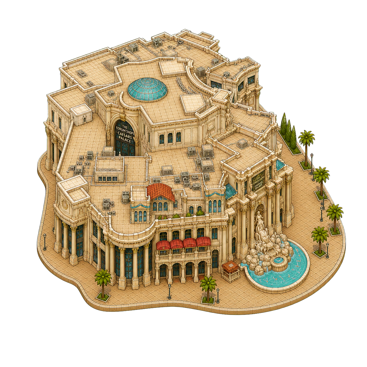 Illustration of Forum Shops at Caesars