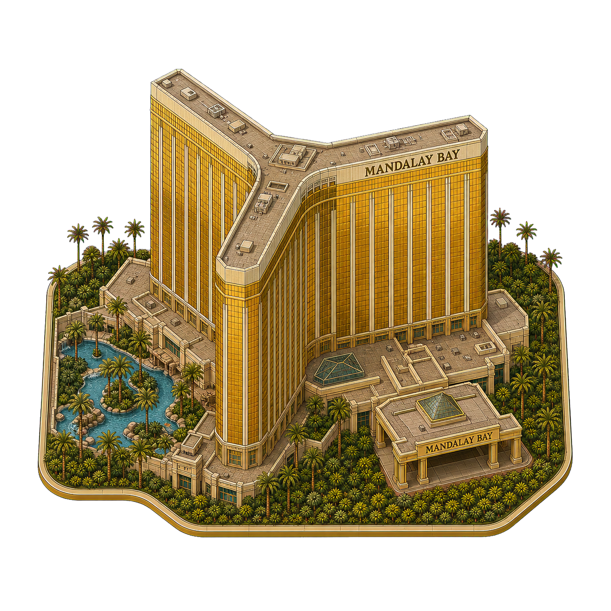 Illustration of Mandalay Bay