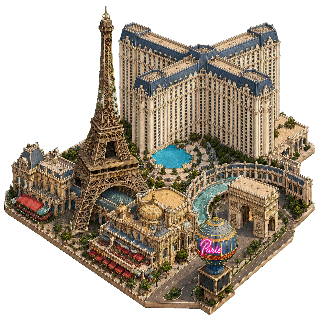 Illustration of Paris Las Vegas
