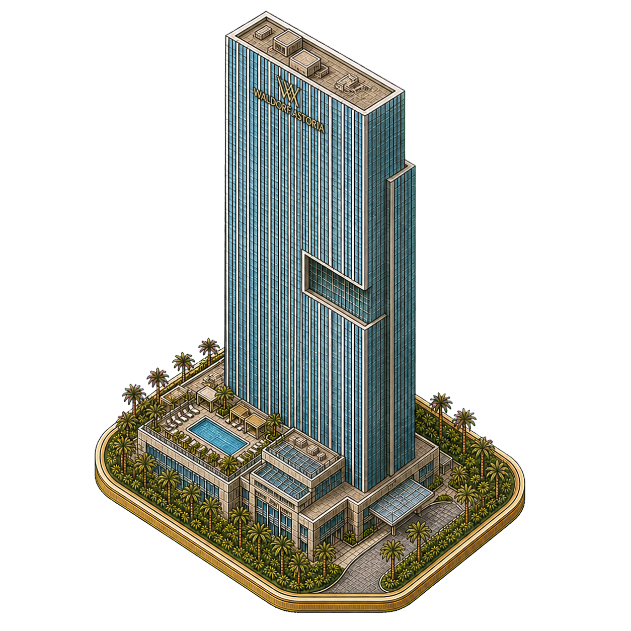 Illustration of Waldorf Astoria