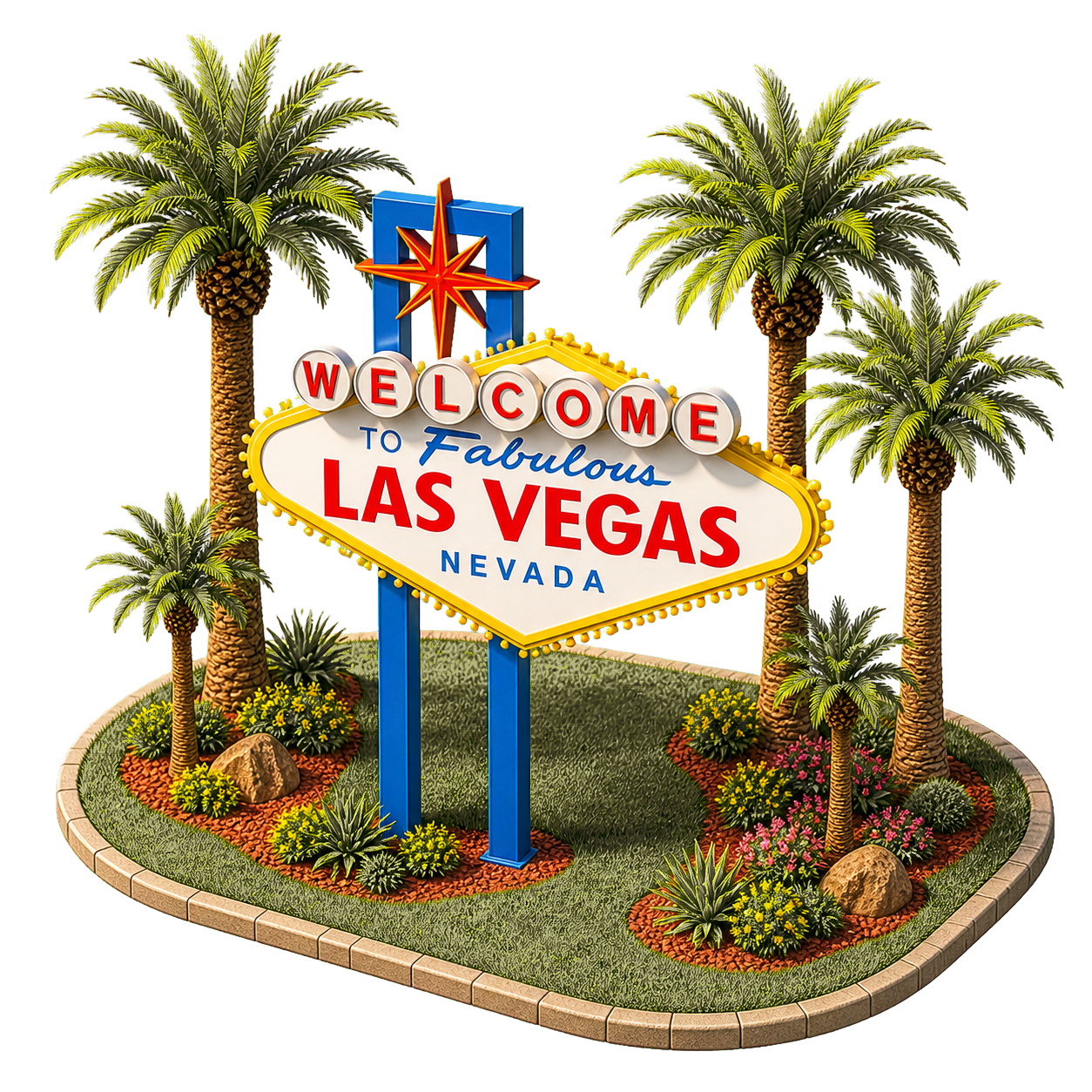 Illustration of Welcome to Las Vegas Sign