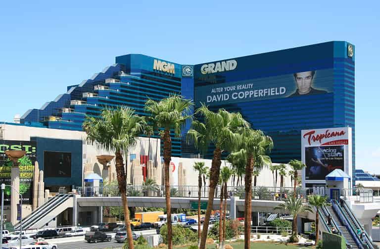 MGM Grand hotel exterior on the Las Vegas Strip