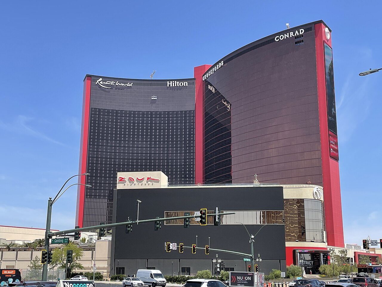 Resorts World hotel exterior on the Las Vegas Strip
