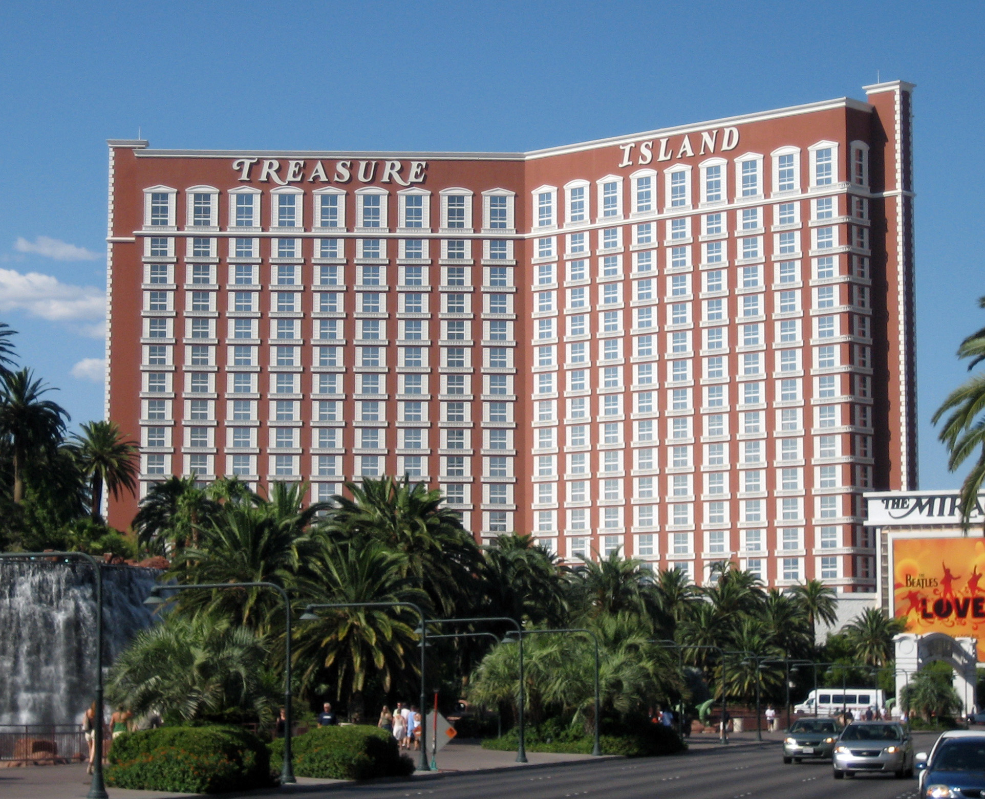 Treasure Island hotel exterior on the Las Vegas Strip
