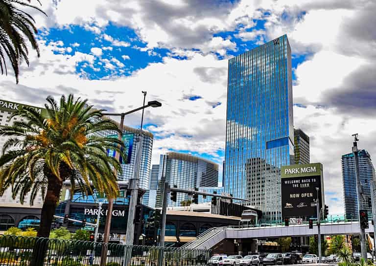 Waldorf Astoria hotel exterior on the Las Vegas Strip